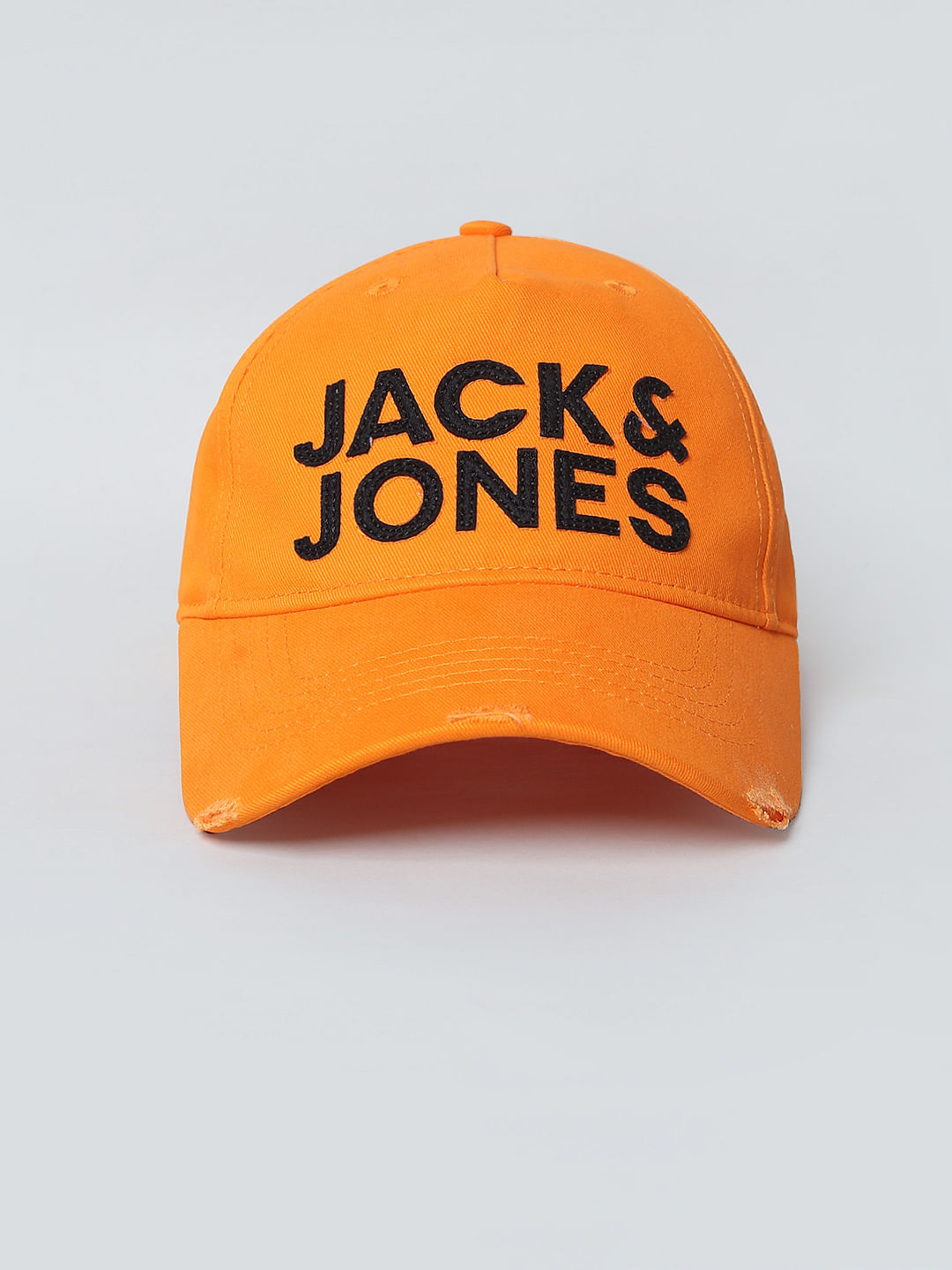 Orange and cheap blue hat