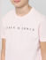 Light Pink Logo Print T-shirt_410111+4