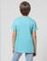 Light Blue Round Logo Print T-shirt_410114+3
