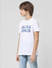 White Logo Print T-shirt_410117+2