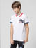 White Contrast Tipping Polo T-shirt_410134+2