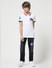 White Contrast Tipping Polo T-shirt_410134+5