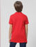 Red Colourblocked Polo T-shirt_410139+3