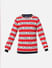 Red Striped Logo Text Pullover_410143+6