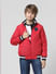Red Contrast Tipping Jacket_410164+1
