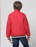 Red Contrast Tipping Jacket_410164+3