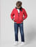 Red Contrast Tipping Jacket_410164+5