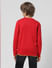 Red Logo Print Pullover_410184+3