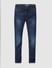 Dark Blue Mid Rise Clark Regular Fit Jeans_410193+5