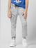 Light Grey Mid Rise Washed Joggers_410203+2