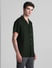 Dark Green Short Sleeves Shirt_416481+3