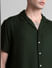 Dark Green Short Sleeves Shirt_416481+5