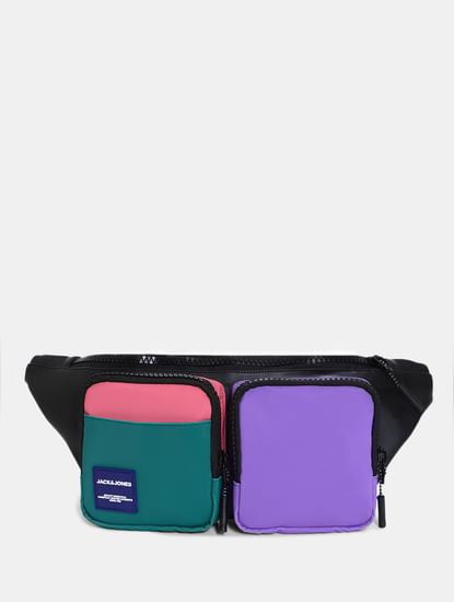 Black Colourblocked Chestpack