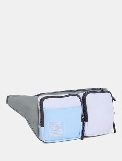 Grey Colourblocked Chestpack