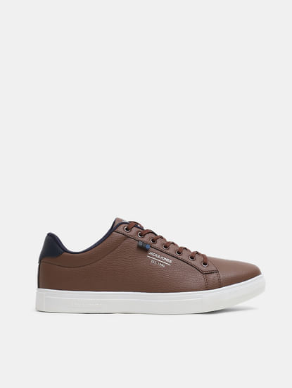 Brown Premium Lace Up Sneakers
