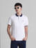 White Jacquard Polo T-shirt_413368+1
