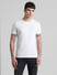White Jacquard Crew Neck T-shirt_413372+2