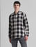 Black Check Oversized Full Sleeves Shirt_413376+2
