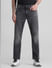 Black Mid Rise Clark Regular Fit Jeans_413379+1