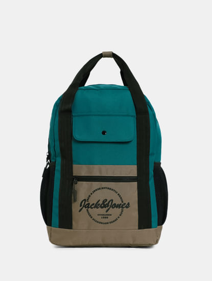 Green Colourblocked Everyday Backpack