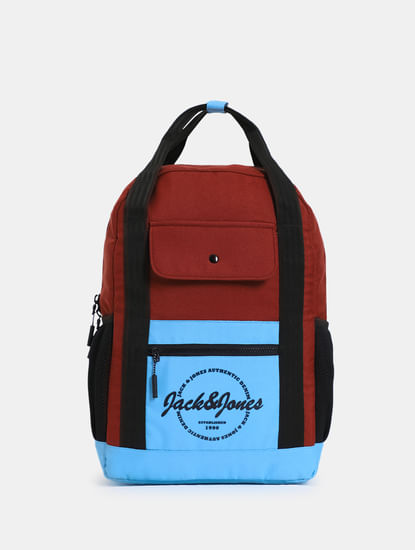 Red Colourblocked Everyday Backpack