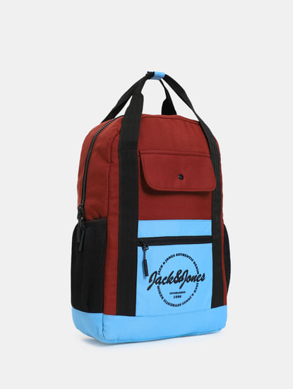 Red Colourblocked Everyday Backpack
