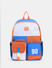 Orange Colourblocked Backpack_413352+1