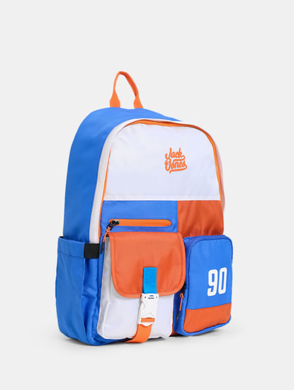 Orange Colourblocked Backpack