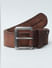 Brown Burnished Leather Belt_413363+2