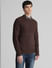 Brown Knit Crew Neck Sweater_407747+2