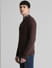Brown Knit Crew Neck Sweater_407747+3