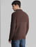 Brown Knit Crew Neck Sweater_407747+4