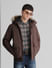 Dark Brown Faux Fur Hooded Jacket_407752+1
