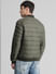 Dark Green Quilted Bomber Jacket_407755+4