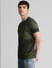 Green Camo Print Crew Neck T-shirt_407735+3