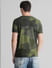 Green Camo Print Crew Neck T-shirt_407735+4