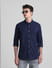 Dark Blue Cotton Full Sleeves Shirt_416009+1