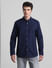 Dark Blue Cotton Full Sleeves Shirt_416009+2