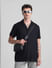 Black Cotton Short Sleeves Shirt_416010+1