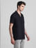 Black Cotton Short Sleeves Shirt_416010+3