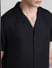 Black Cotton Short Sleeves Shirt_416010+5