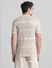 Beige Jacquard Cotton Polo T-shirt_416015+4