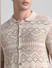 Beige Jacquard Cotton Polo T-shirt_416015+5