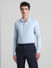Light Blue Knitted Full Sleeves Shirt_416016+2