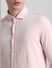 Light Pink Knitted Full Sleeves Shirt_416017+5