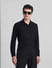 Black Knitted Full Sleeves Shirt_416020+1