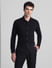 Black Knitted Full Sleeves Shirt_416020+2