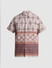 Beige Printed Short Sleeves Shirt_416021+7