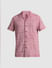 Pink Embroidered Short Sleeves Shirt_416023+7