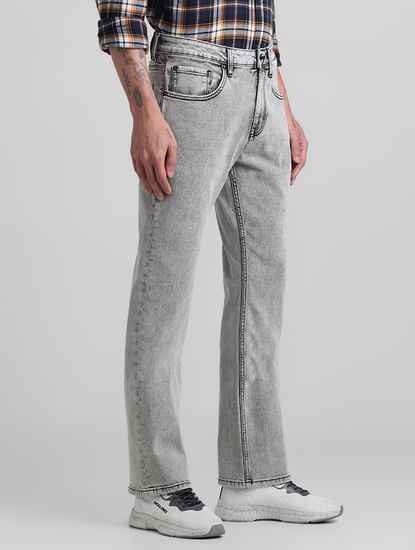 Grey High Rise Ray Bootcut Jeans